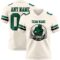 Cream1111-1 Custom Cream Kelly Green-Black Authentic Football Jersey