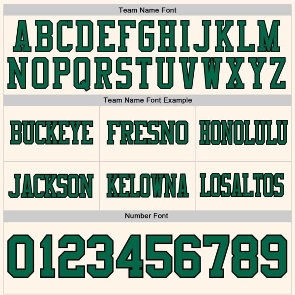 Custom Cream Kelly Green-Black Authentic Football Jersey