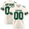 Cream1111 Custom Cream Kelly Green-Black Authentic Football Jersey