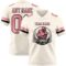 Cream1118-1 Custom Cream Medium Pink-Black Authentic Football Jersey
