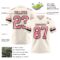 Cream1118-2 Custom Cream Medium Pink-Black Authentic Football Jersey