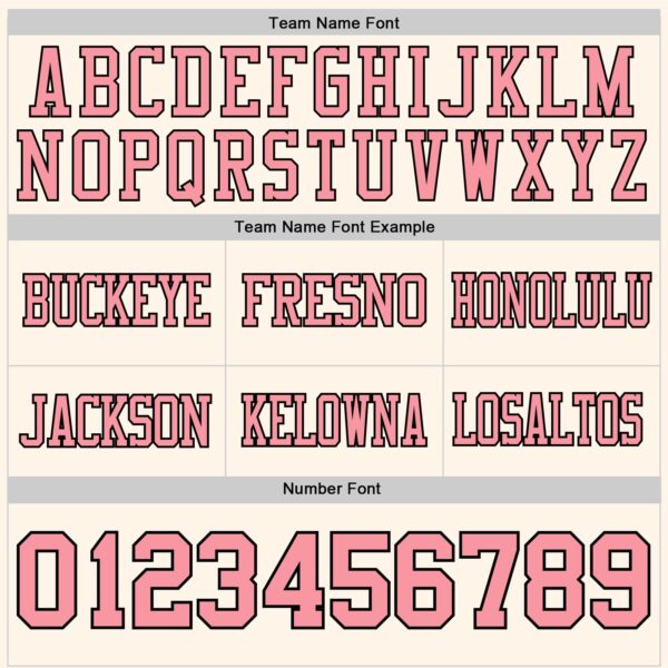 Custom Cream Medium Pink-Black Authentic Football Jersey