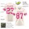 Custom Cream Pink Authentic Football Jersey