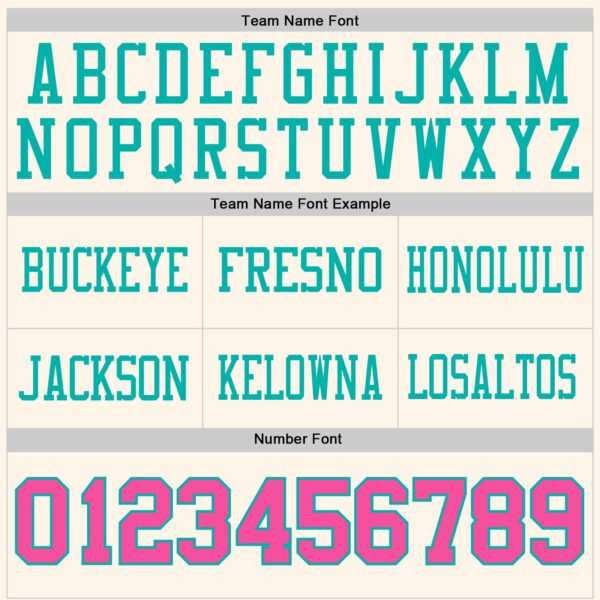 Custom Cream Pink-Aqua Authentic Football Jersey