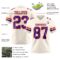 Cream1127-2 Custom Cream Purple-Orange Authentic Football Jersey