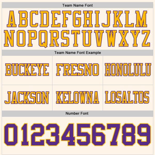 Custom Cream Purple-Gold Authentic Football Jersey
