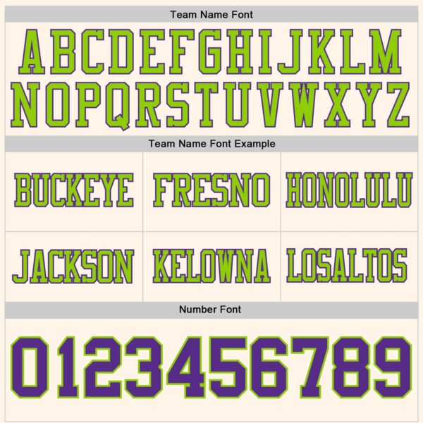 Custom Cream Purple-Neon Green Authentic Football Jersey