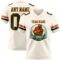 Cream1133-1 Custom Cream Green-Orange Authentic Football Jersey