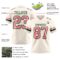 Cream1134-2 Custom Cream Medium Pink-Green Authentic Football Jersey