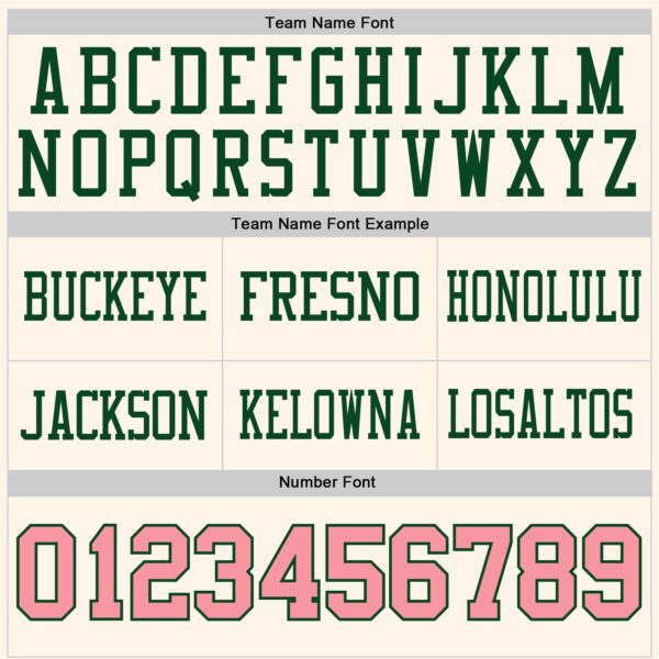 Custom Cream Medium Pink-Green Authentic Football Jersey