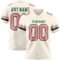 Cream1134 Custom Cream Medium Pink-Green Authentic Football Jersey