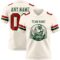 Cream1135-1 Custom Cream Red-Green Authentic Football Jersey