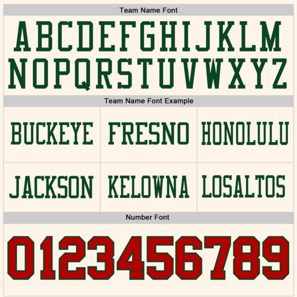 Custom Cream Red-Green Authentic Football Jersey