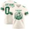 Cream1136-1 Custom Cream Kelly Green Authentic Football Jersey