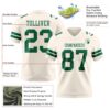 Custom Cream Kelly Green Authentic Football Jersey