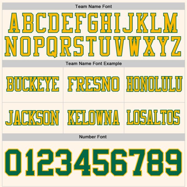 Custom Cream Kelly Green-Gold Authentic Football Jersey