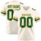 Cream1139 Custom Cream Kelly Green-Gold Authentic Football Jersey