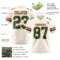 Cream1140-2 Custom Cream Kelly Green-Orange Authentic Football Jersey