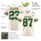 Cream1141-2 Custom Cream Kelly Green-Old Gold Authentic Football Jersey