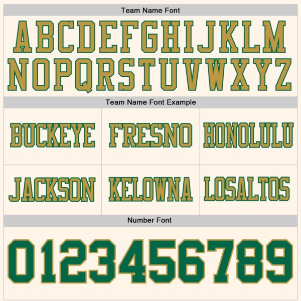 Custom Cream Kelly Green-Old Gold Authentic Football Jersey