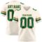 Cream1141 Custom Cream Kelly Green-Old Gold Authentic Football Jersey