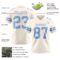Cream1142-2 Custom Cream Light Blue Authentic Football Jersey