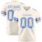 Cream1142 Custom Cream Light Blue Authentic Football Jersey
