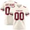 Cream1143 Custom Cream Crimson-Gray Authentic Football Jersey