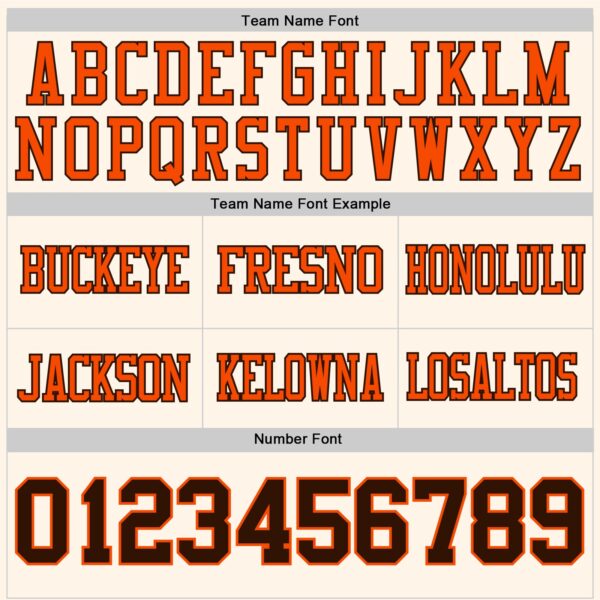 Custom Cream Brown-Orange Authentic Football Jersey
