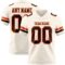 Cream1150 Custom Cream Brown-Orange Authentic Football Jersey