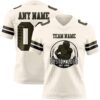 Custom Cream Olive-Black Authentic Football Jersey