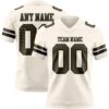 Custom Cream Olive-Black Authentic Football Jersey