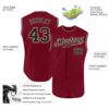 Custom Crimson Black-Cream Authentic Sleeveless Baseball Jersey