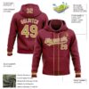 Custom Stitched Crimson Old Gold-White Baseball Pullover Sweatshirt Hoodie