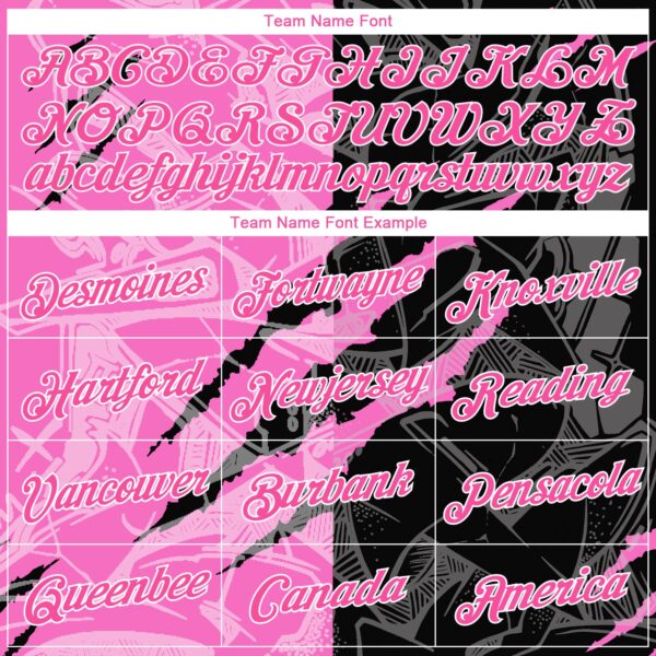 Custom Women's Graffiti Pattern Pink-White Scratch 3D V-Neck Cropped Baseball Jersey