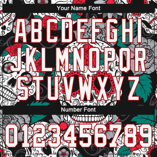 Custom Women's Graffiti Pattern White-Red Skull Fashion 3D V-Neck Cropped Baseball Jersey