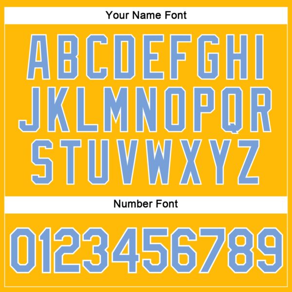 Custom Women's Gold Light Blue-White V-Neck Cropped Baseball Jersey