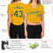 Custom Women's Gold Green-White V-Neck Cropped Baseball Jersey