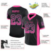 Custom Black Pink-Light Blue Drift Fashion Football Jersey