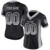 Custom Black Gray-White Drift Fashion Football Jersey