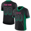 Custom Black Kelly Green-Pink Drift Fashion Football Jersey