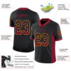 Custom Black Crimson-Yellow Drift Fashion Football Jersey