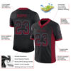 Custom Black Crimson-Teal Drift Fashion Football Jersey