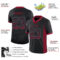 Drift0015-2 Custom Black Crimson-Teal Drift Fashion Football Jersey