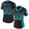 Drift0016-1 Custom Black Teal-White Drift Fashion Football Jersey