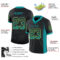 Drift0017-2 Custom Black Teal-Yellow Drift Fashion Football Jersey