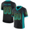 Drift0017 Custom Black Teal-Yellow Drift Fashion Football Jersey