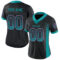 Custom Black Teal-Pink Drift Fashion Football Jersey