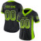 Drift0019-1 Custom Black Neon Green-White Drift Fashion Football Jersey