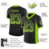 Custom Black Neon Green-White Drift Fashion Football Jersey